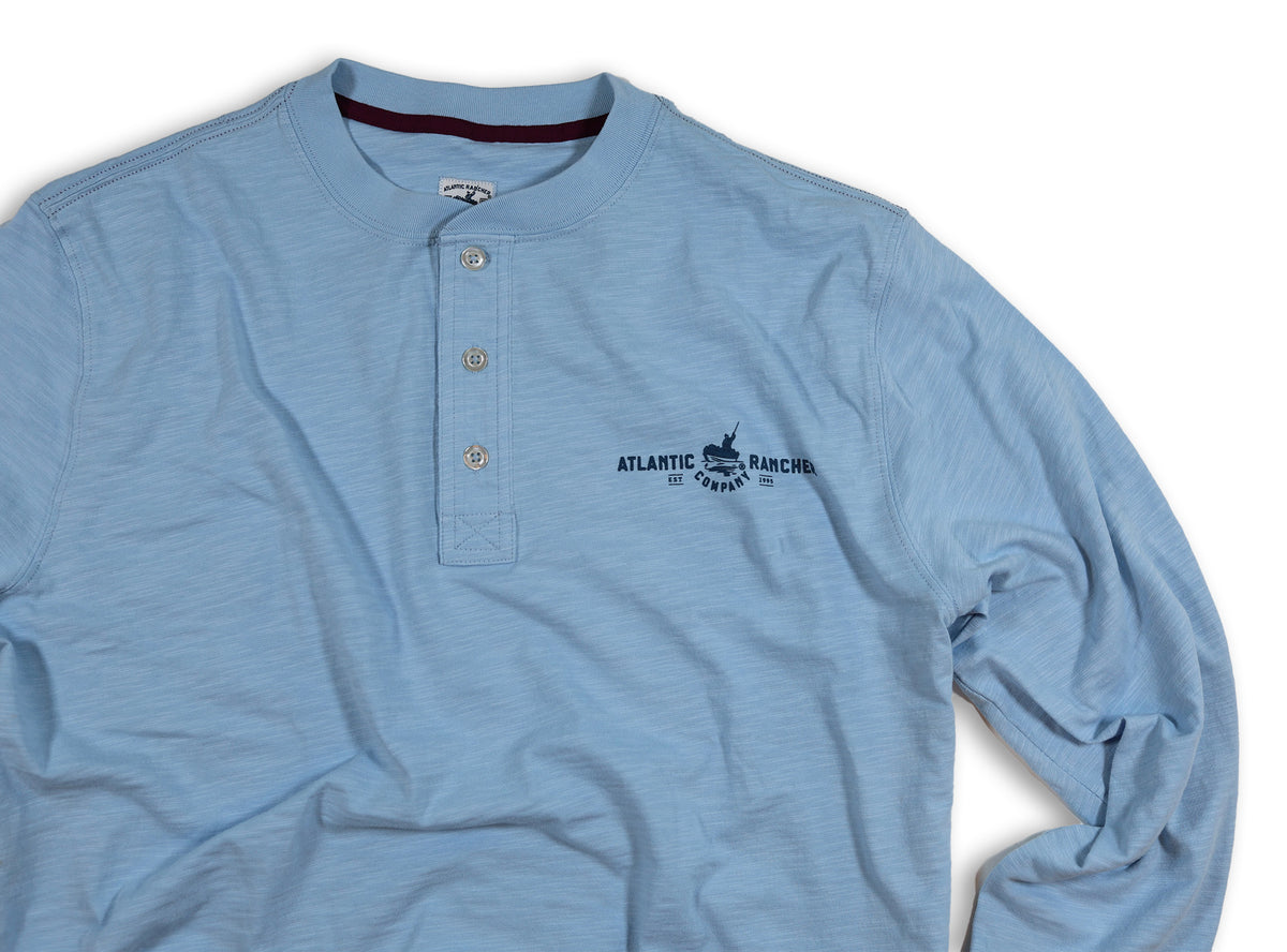 Captain's Long Sleeve Henley Apparel & Accessories Atlantic Rancher Company