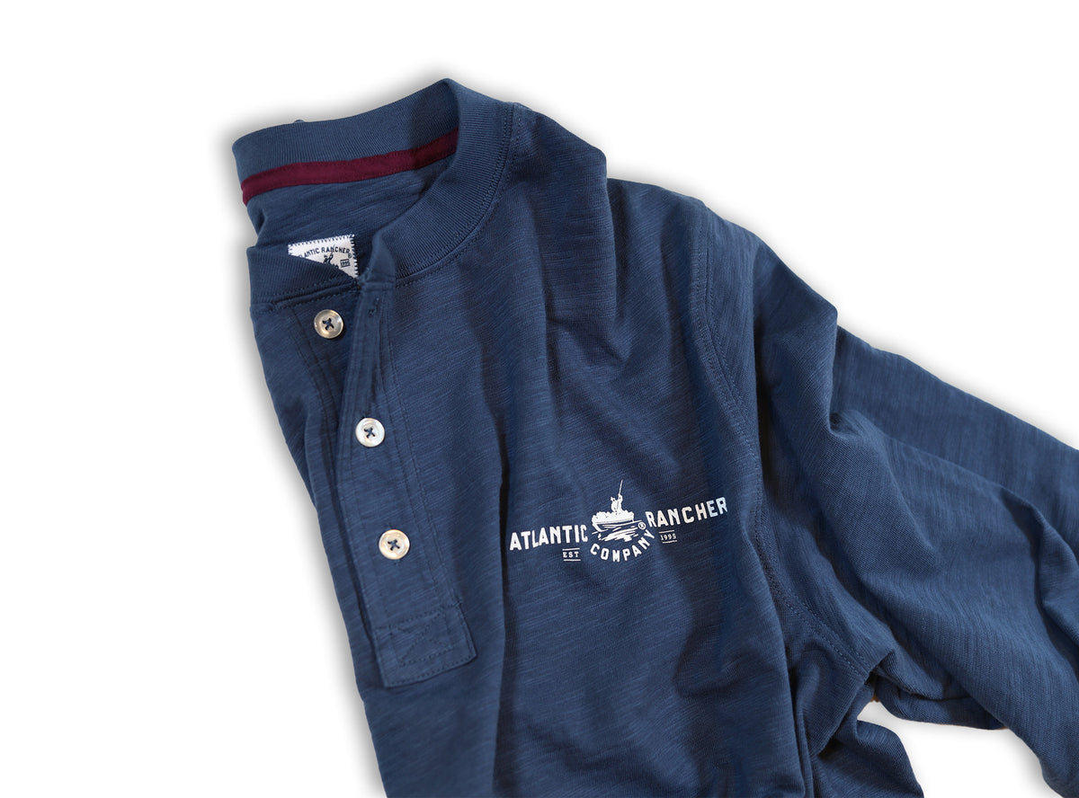 Captain's Long Sleeve Henley Apparel & Accessories Atlantic Rancher Company