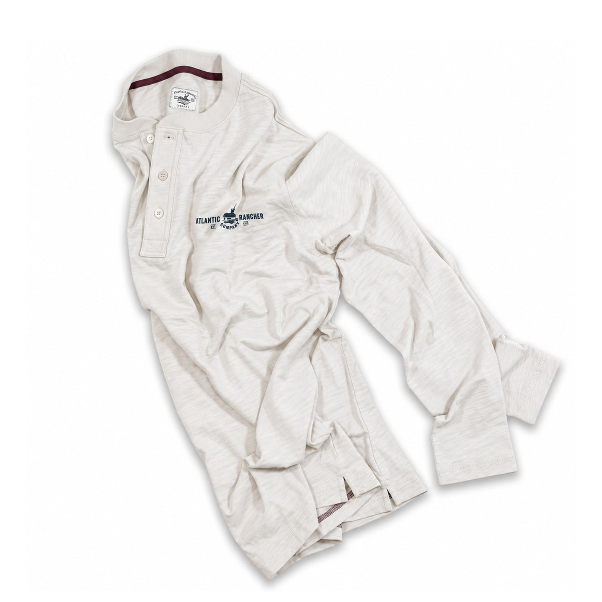 Captain's Long Sleeve Henley Apparel & Accessories Atlantic Rancher Company
