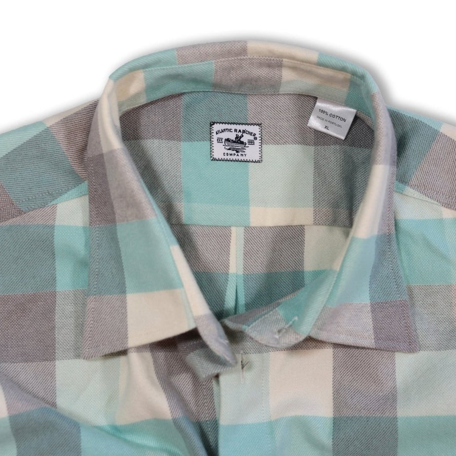 Bayman's Buffalo Plaid Flannel Shirt - Atlantic Rancher CompanyBayman's Buffalo Plaid Flannel ShirtShirtsAtlantic Rancher CompanyPiney02SMint/Cream PlaidBayman's Buffalo Plaid Flannel Shirt Shirts Atlantic Rancher Company