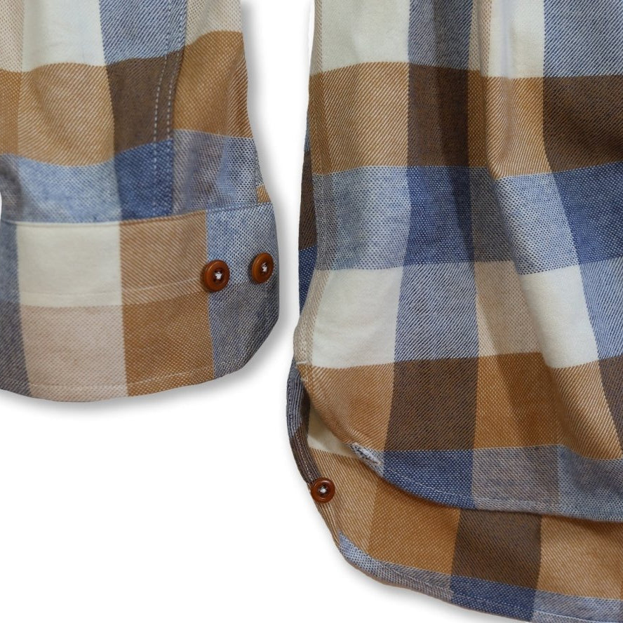 Bayman's Buffalo Plaid Flannel Shirt - Atlantic Rancher CompanyBayman's Buffalo Plaid Flannel ShirtShirtsAtlantic Rancher CompanyPiney02SBlue/Caramel PlaidBayman's Buffalo Plaid Flannel Shirt Shirts Atlantic Rancher Company