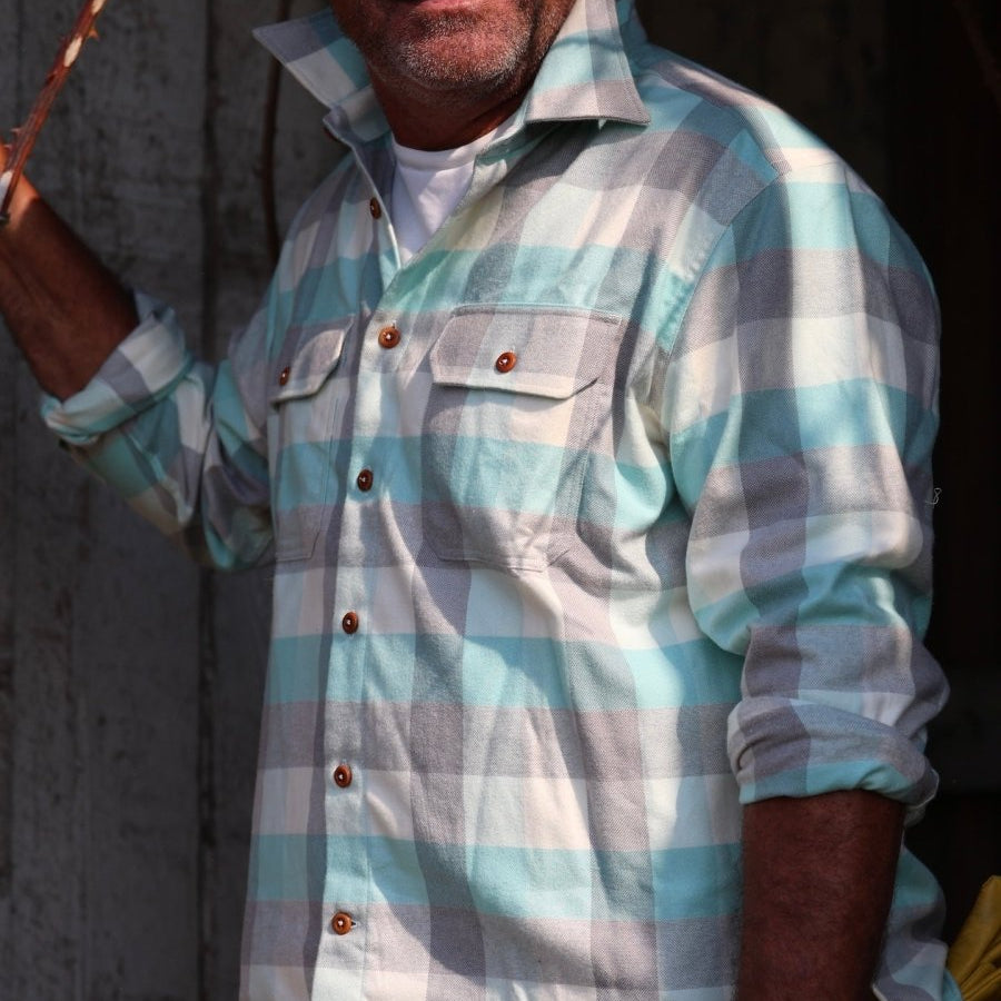 Bayman's Buffalo Plaid Flannel Shirt - Atlantic Rancher CompanyBayman's Buffalo Plaid Flannel ShirtShirtsAtlantic Rancher CompanyPiney02SMint/Cream PlaidBayman's Buffalo Plaid Flannel Shirt