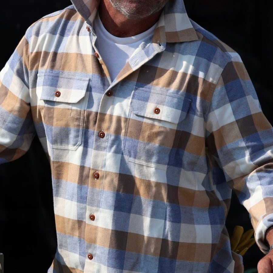 Bayman's Buffalo Plaid Flannel Shirt - Atlantic Rancher CompanyBayman's Buffalo Plaid Flannel ShirtShirtsAtlantic Rancher CompanyPiney02SBlue/Caramel PlaidBayman's Buffalo Plaid Flannel Shirt Shirts Atlantic Rancher Company