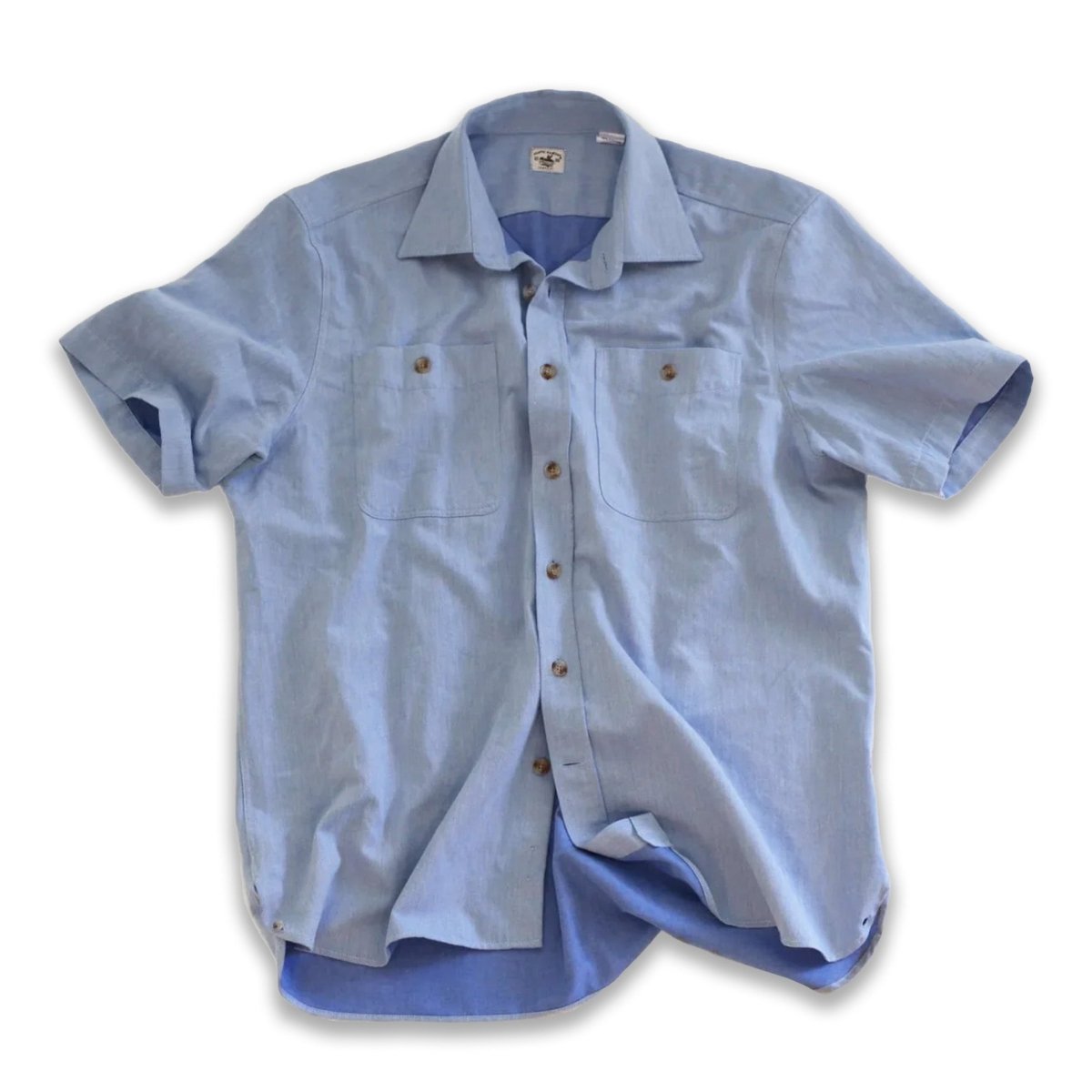 Bayman's Clamdigger Shirt, Short Sleeve Shirts Atlantic Rancher Company Sky Blue M