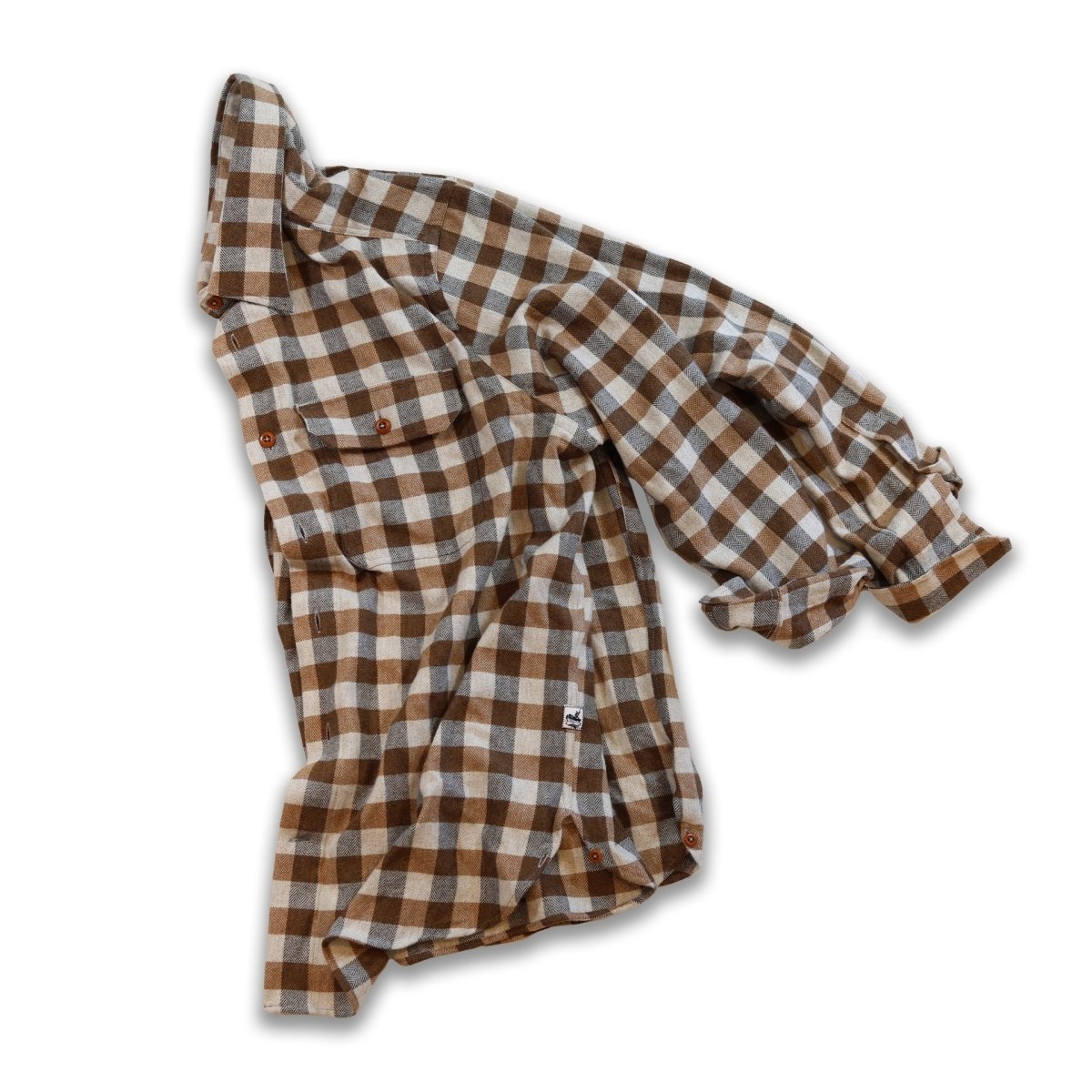 Bayman's Herringbone Gingham Flannel Shirt - Atlantic Rancher CompanyBayman's Herringbone Gingham Flannel ShirtShirtsAtlantic Rancher CompanyPiney02SBrown GinghamBayman's Herringbone Gingham Flannel Shirt