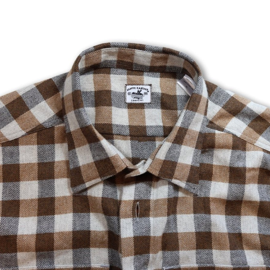 Bayman's Herringbone Gingham Flannel Shirt - Atlantic Rancher CompanyBayman's Herringbone Gingham Flannel ShirtShirtsAtlantic Rancher CompanyPiney02SBrown GinghamBayman's Herringbone Gingham Flannel Shirt