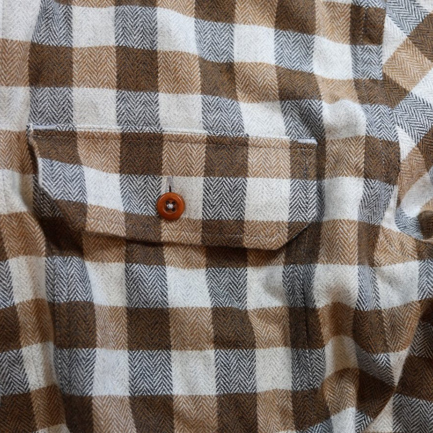Bayman's Herringbone Gingham Flannel Shirt - Atlantic Rancher CompanyBayman's Herringbone Gingham Flannel ShirtShirtsAtlantic Rancher CompanyPiney02SBrown GinghamBayman's Herringbone Gingham Flannel Shirt
