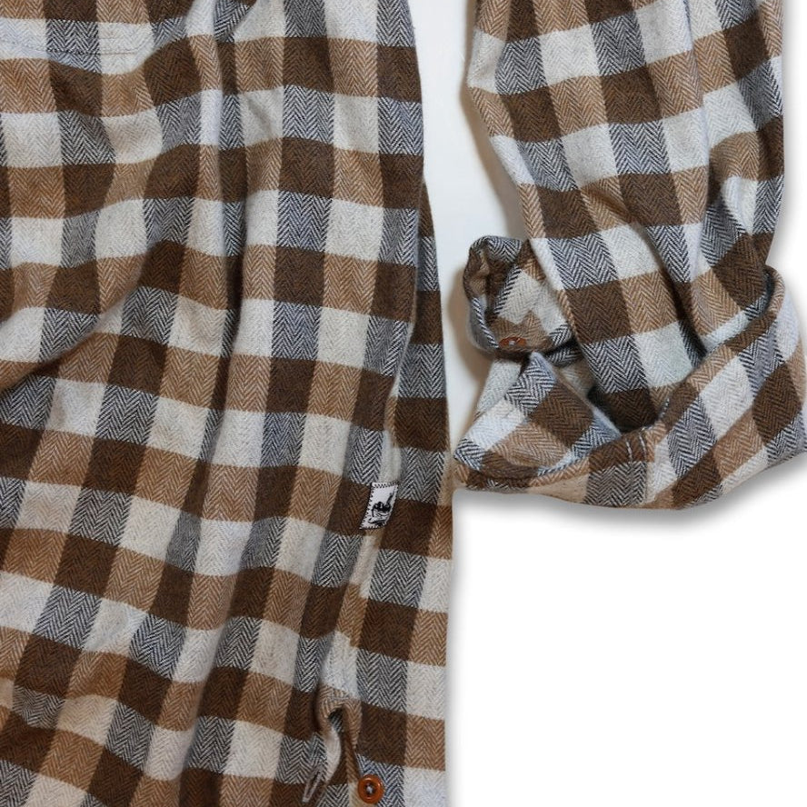 Bayman's Herringbone Gingham Flannel Shirt - Atlantic Rancher CompanyBayman's Herringbone Gingham Flannel ShirtShirtsAtlantic Rancher CompanyPiney02SBrown GinghamBayman's Herringbone Gingham Flannel Shirt