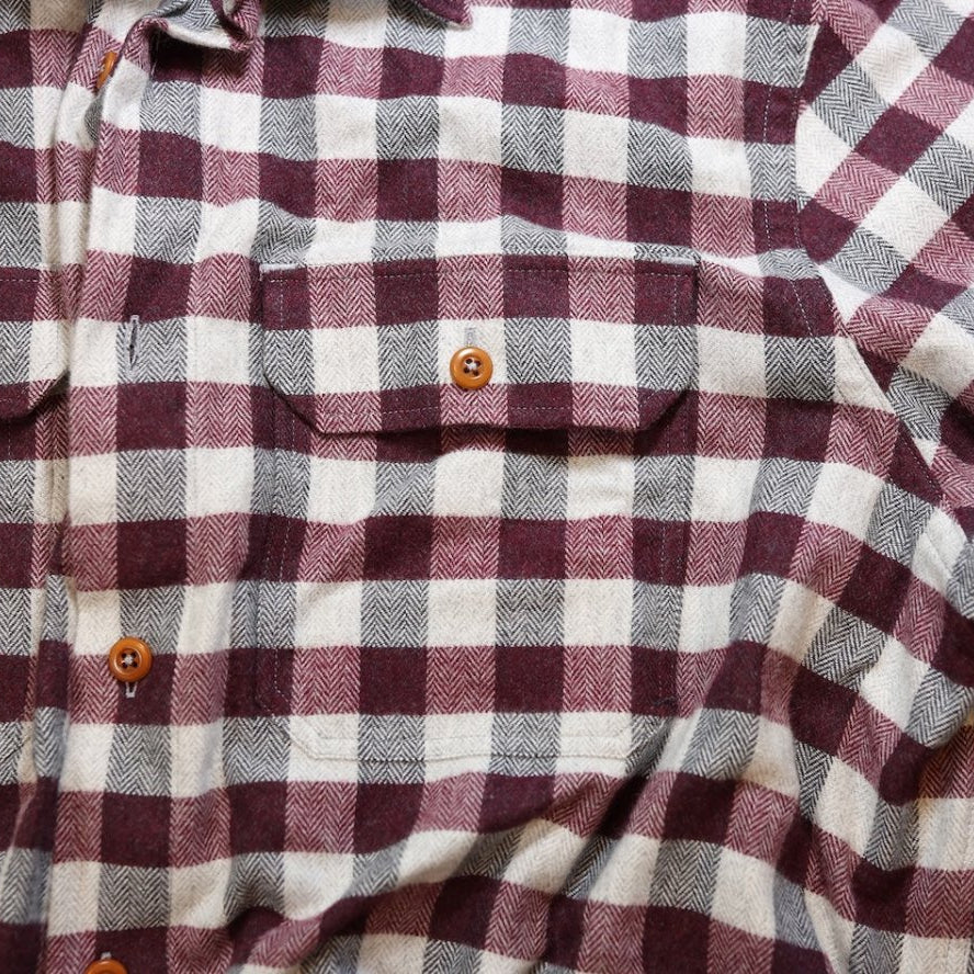 Bayman's Herringbone Gingham Flannel Shirt - Atlantic Rancher CompanyBayman's Herringbone Gingham Flannel ShirtShirtsAtlantic Rancher CompanyPiney02SBurgundy GinghamBayman's Herringbone Gingham Flannel Shirt Shirts Atlantic Rancher Company
