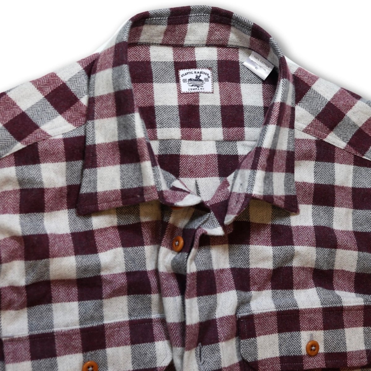 Bayman's Herringbone Gingham Flannel Shirt - Atlantic Rancher CompanyBayman's Herringbone Gingham Flannel ShirtShirtsAtlantic Rancher CompanyPiney02SBurgundy GinghamBayman's Herringbone Gingham Flannel Shirt Shirts Atlantic Rancher Company