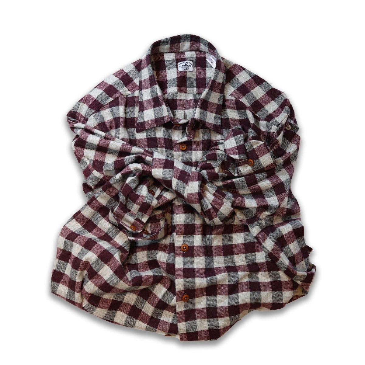 Bayman's Herringbone Gingham Flannel Shirt - Atlantic Rancher CompanyBayman's Herringbone Gingham Flannel ShirtShirtsAtlantic Rancher CompanyPiney02SBurgundy GinghamBayman's Herringbone Gingham Flannel Shirt Shirts Atlantic Rancher Company