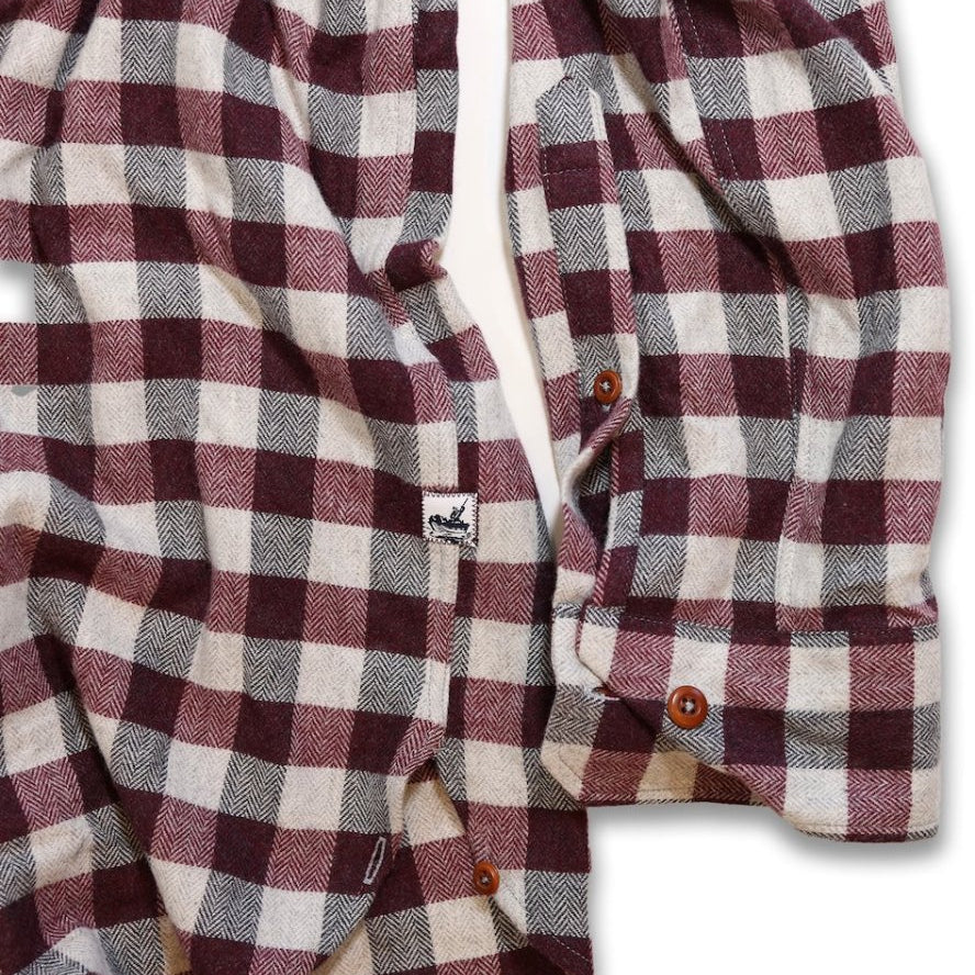 Bayman's Herringbone Gingham Flannel Shirt - Atlantic Rancher CompanyBayman's Herringbone Gingham Flannel ShirtShirtsAtlantic Rancher CompanyPiney02SBurgundy GinghamBayman's Herringbone Gingham Flannel Shirt Shirts Atlantic Rancher Company