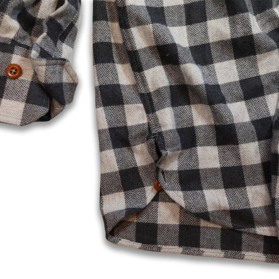 Bayman's Herringbone Gingham Flannel Shirt - Atlantic Rancher CompanyBayman's Herringbone Gingham Flannel ShirtShirtsAtlantic Rancher CompanyPiney02SCharcoal GinghamBayman's Herringbone Gingham Flannel Shirt