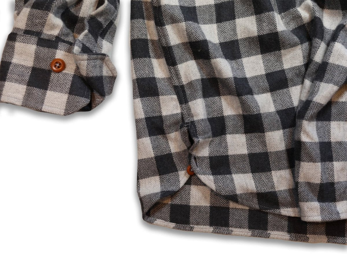 Bayman's Herringbone Gingham Flannel Shirt - Atlantic Rancher CompanyBayman's Herringbone Gingham Flannel ShirtShirtsAtlantic Rancher CompanyPiney02SCharcoal GinghamBayman's Herringbone Gingham Flannel Shirt