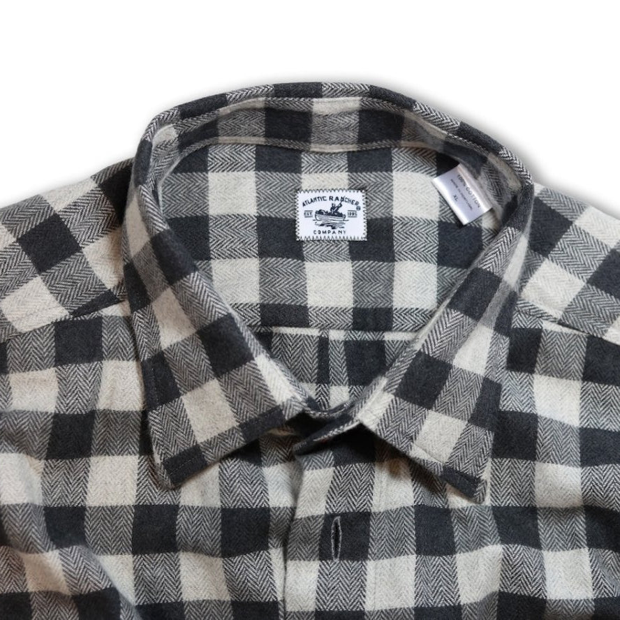 Bayman's Herringbone Gingham Flannel Shirt - Atlantic Rancher CompanyBayman's Herringbone Gingham Flannel ShirtShirtsAtlantic Rancher CompanyPiney02SCharcoal GinghamBayman's Herringbone Gingham Flannel Shirt