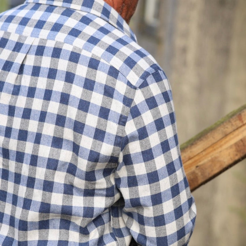 Bayman's Herringbone Gingham Flannel Shirt - Atlantic Rancher CompanyBayman's Herringbone Gingham Flannel ShirtShirtsAtlantic Rancher CompanyPiney02SBlue GinghamBayman's Herringbone Gingham Flannel Shirt Shirts Atlantic Rancher Company