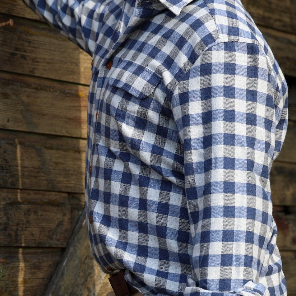 Bayman's Herringbone Gingham Flannel Shirt - Atlantic Rancher CompanyBayman's Herringbone Gingham Flannel ShirtShirtsAtlantic Rancher CompanyPiney02SBlue GinghamBayman's Herringbone Gingham Flannel Shirt Shirts Atlantic Rancher Company