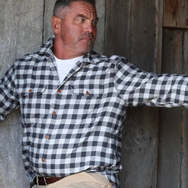 Bayman's Herringbone Gingham Flannel Shirt - Atlantic Rancher CompanyBayman's Herringbone Gingham Flannel ShirtShirtsAtlantic Rancher CompanyPiney02SCharcoal GinghamBayman's Herringbone Gingham Flannel Shirt