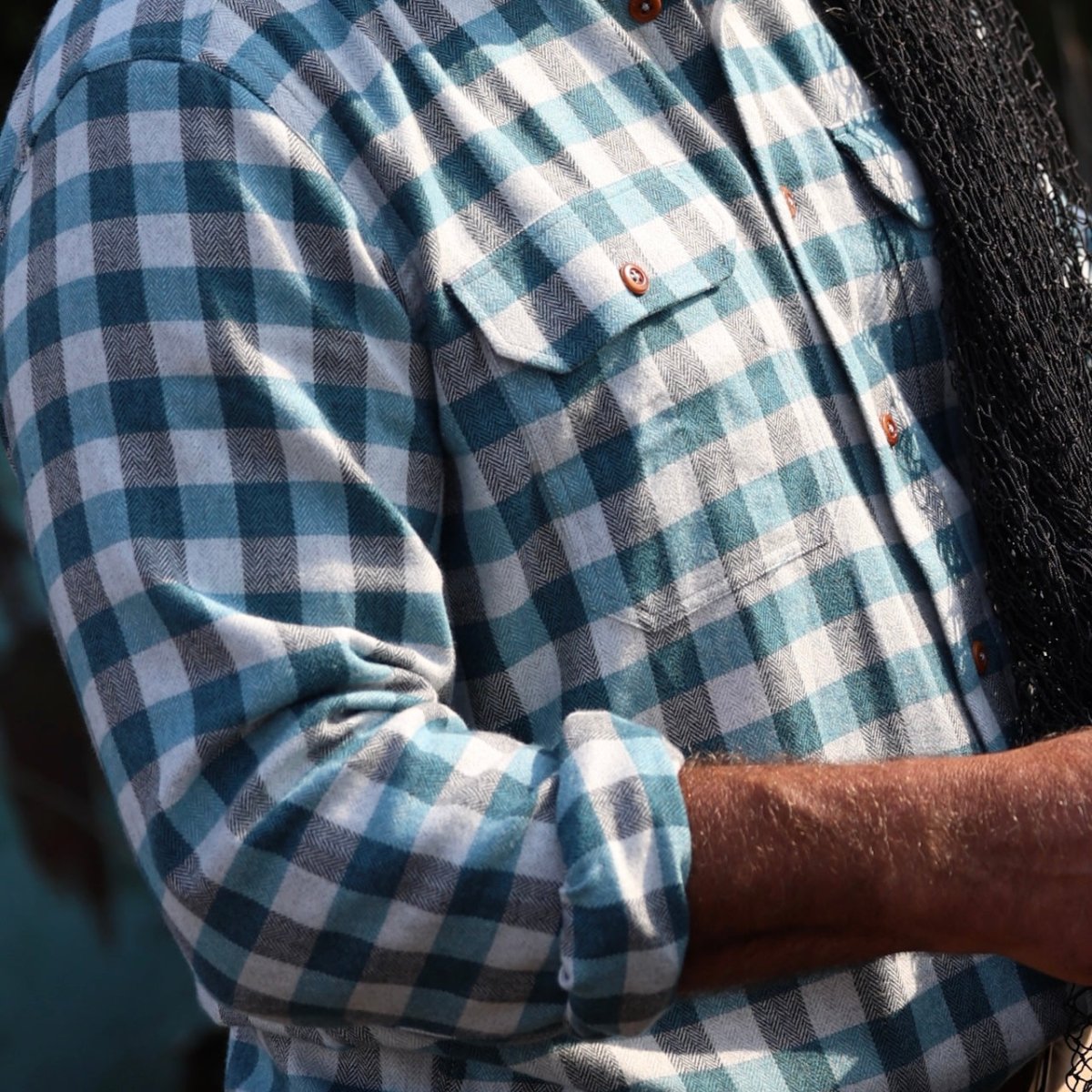 Bayman's Herringbone Gingham Flannel Shirt - Atlantic Rancher CompanyBayman's Herringbone Gingham Flannel ShirtShirtsAtlantic Rancher CompanyPiney02SPine GinghanBayman's Herringbone Gingham Flannel Shirt
