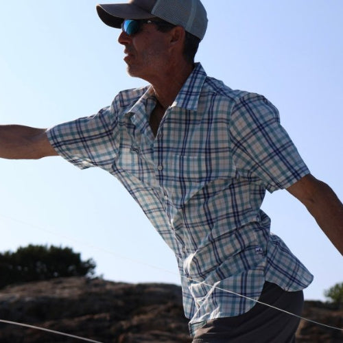 Bimini Short Sleeve Cotton Shirt- Plaids - FINAL SALE Bimini Shirts Atlantic Rancher Company