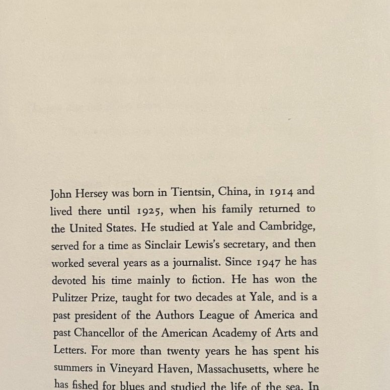 Blues, by John Hersey -- The Franklin Library Atlantic Rancher Company