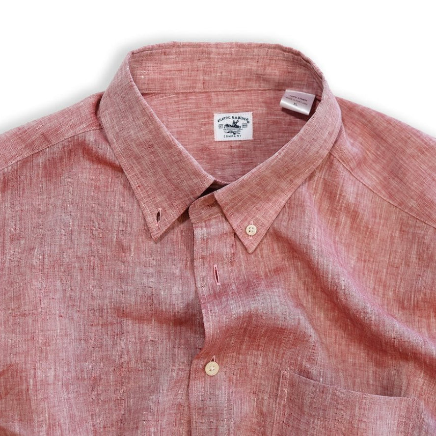 Captain's Button - down Collar Linen Shirt - Atlantic Rancher CompanyCaptain's Button - down Collar Linen ShirtShirtsAtlantic Rancher CompanyCapt - 02 BerryBerryMCaptain's Button - down Collar Linen Shirt