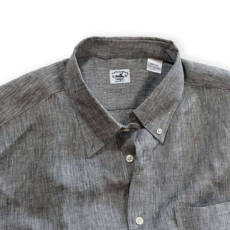 Captain's Button - down Collar Linen Shirt - Atlantic Rancher CompanyCaptain's Button - down Collar Linen ShirtShirtsAtlantic Rancher CompanyCapt - 02 CoalCoalMCaptain's Button - down Collar Linen Shirt