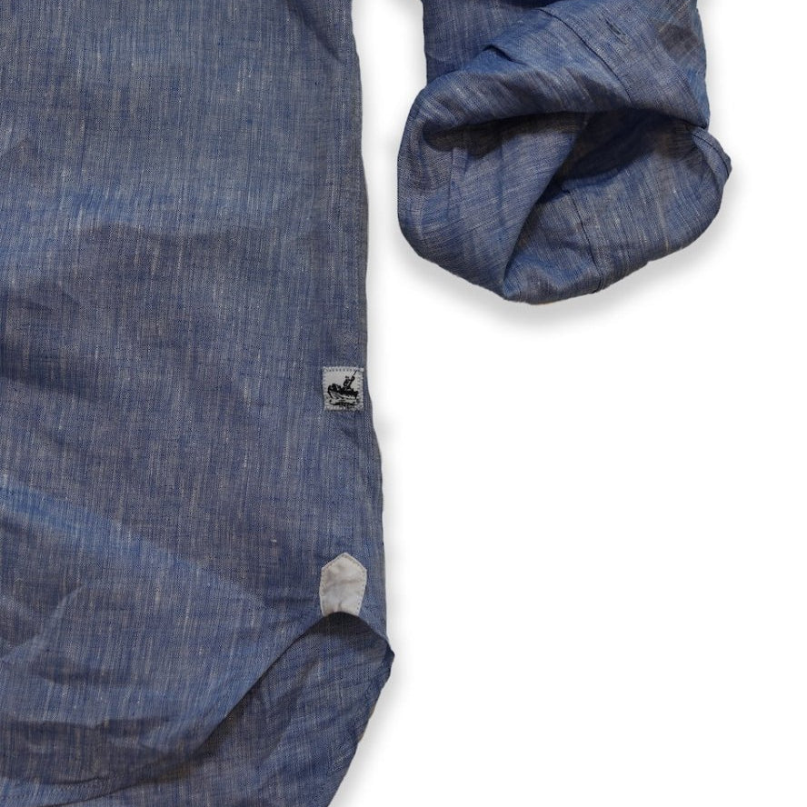 Captain's Button-down Collar Linen Shirt Shirts Atlantic Rancher Company