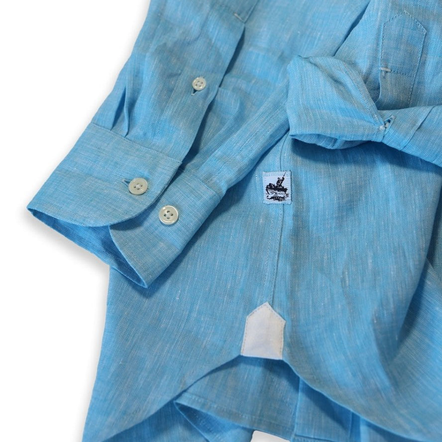 Captain's Button-down Collar Linen Shirt Shirts Atlantic Rancher Company
