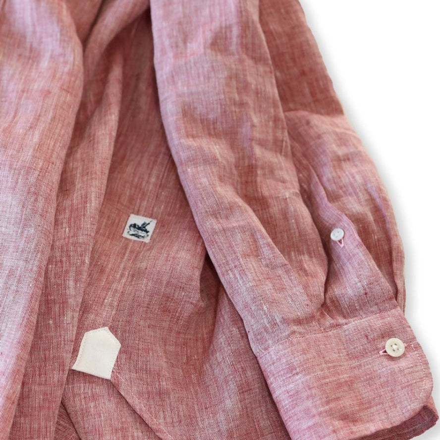 Captain's Button - down Collar Linen Shirt - Atlantic Rancher CompanyCaptain's Button - down Collar Linen ShirtShirtsAtlantic Rancher CompanyCapt - 02 BerryBerryMCaptain's Button - down Collar Linen Shirt