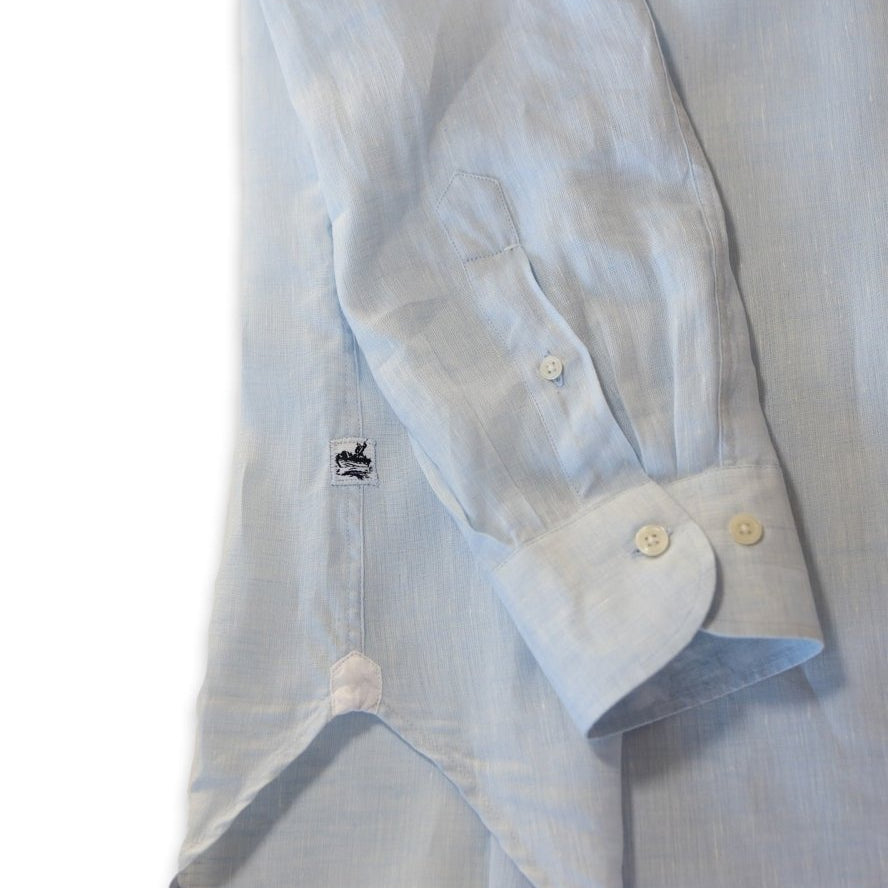 Captain's Button - down Collar Linen Shirt - Atlantic Rancher CompanyCaptain's Button - down Collar Linen ShirtShirtsAtlantic Rancher CompanyCapt - 02 Sky BlueSky BlueMCaptain's Button - down Collar Linen Shirt