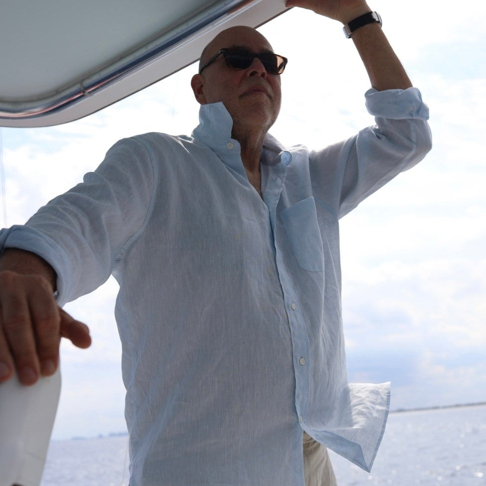 Captain's Button - down Collar Linen Shirt - Atlantic Rancher CompanyCaptain's Button - down Collar Linen ShirtShirtsAtlantic Rancher CompanyCapt - 02 Sky BlueSky BlueMCaptain's Button - down Collar Linen Shirt