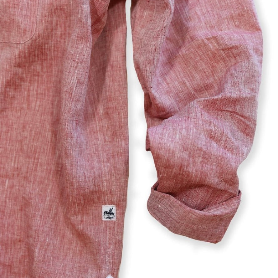 Captain's Button - down Collar Linen Shirt - Atlantic Rancher CompanyCaptain's Button - down Collar Linen ShirtShirtsAtlantic Rancher CompanyCapt - 02 BerryBerryMCaptain's Button - down Collar Linen Shirt