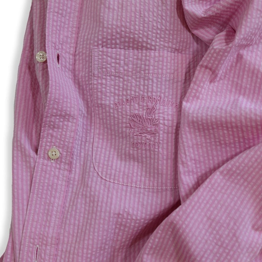 Captain's Seersucker Long Sleeve Cotton Shirt - Special Edition Shirts Atlantic Rancher Company