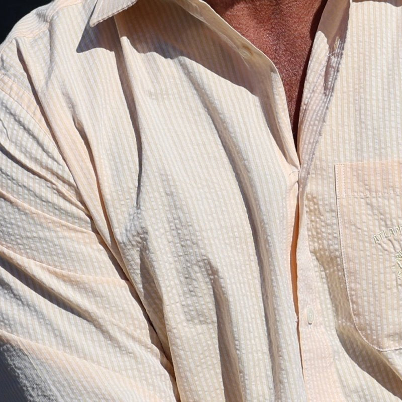 Captain's Seersucker Long Sleeve Cotton Shirt - Special Edition - Atlantic Rancher CompanyCaptain's Seersucker Long Sleeve Cotton Shirt - Special EditionShirtsAtlantic Rancher CompanyTangerineSCaptain's Seersucker Long Sleeve Cotton Shirt - Special Edition