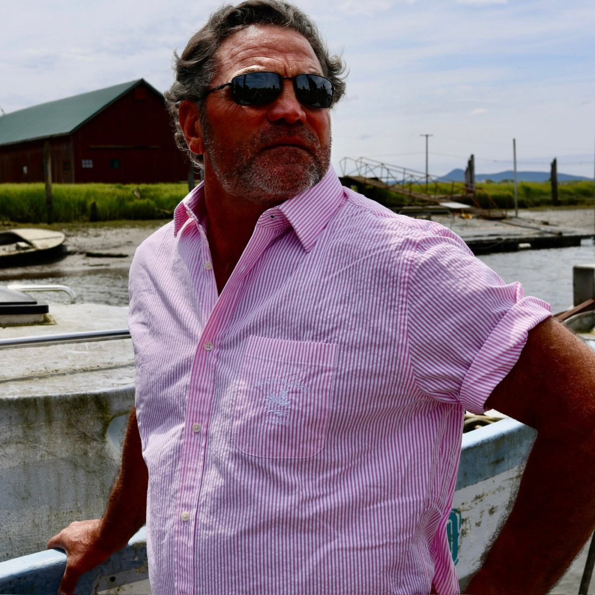 Captain's Uniform Seersucker Short Sleeve Shirt -Special Edition Atlantic Rancher Company