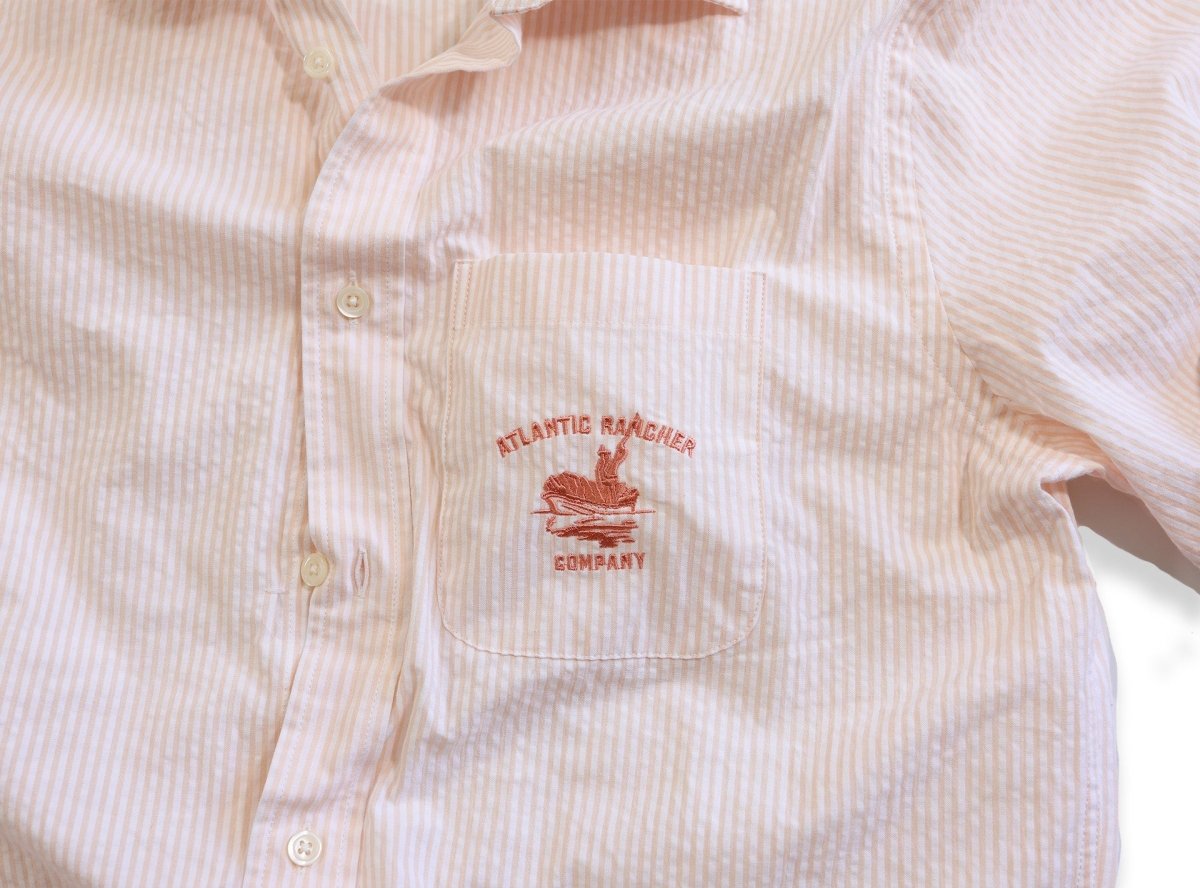 Captain's Uniform Seersucker Short Sleeve Shirt -Special Edition Atlantic Rancher Company