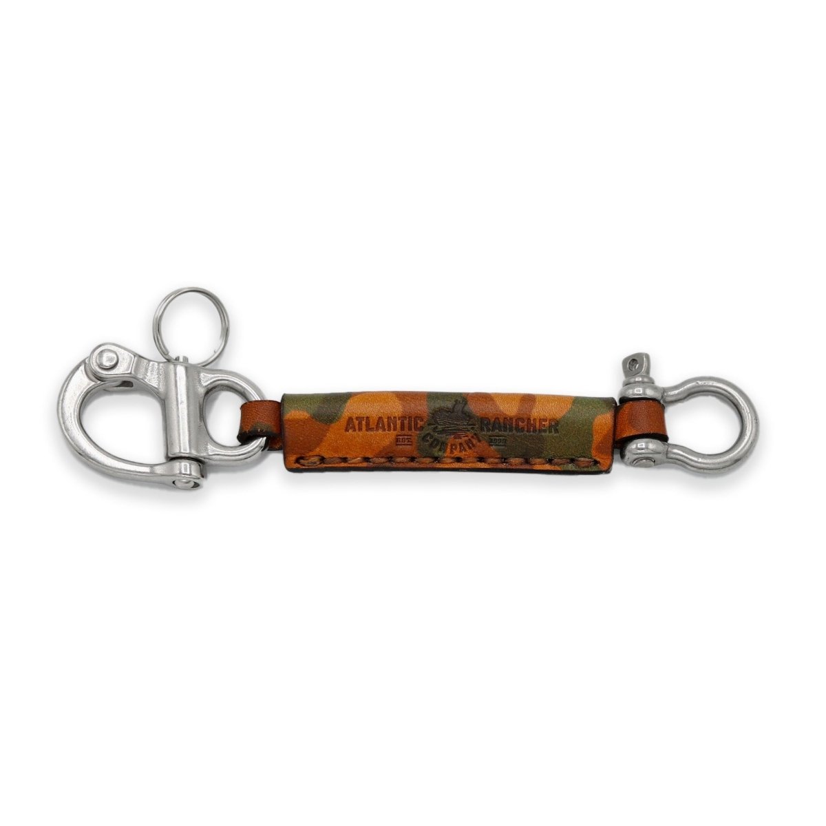 Dockmaster’s Leather Key Chain Gear and Tools Atlantic Rancher Company Teracota Camo