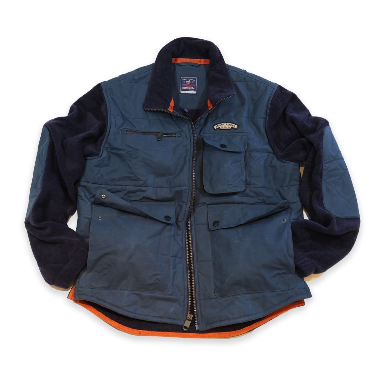 Hudson Canyon Wool Fleece Bomber Apparel & Accessories Atlantic Rancher Company Slate / Navy M
