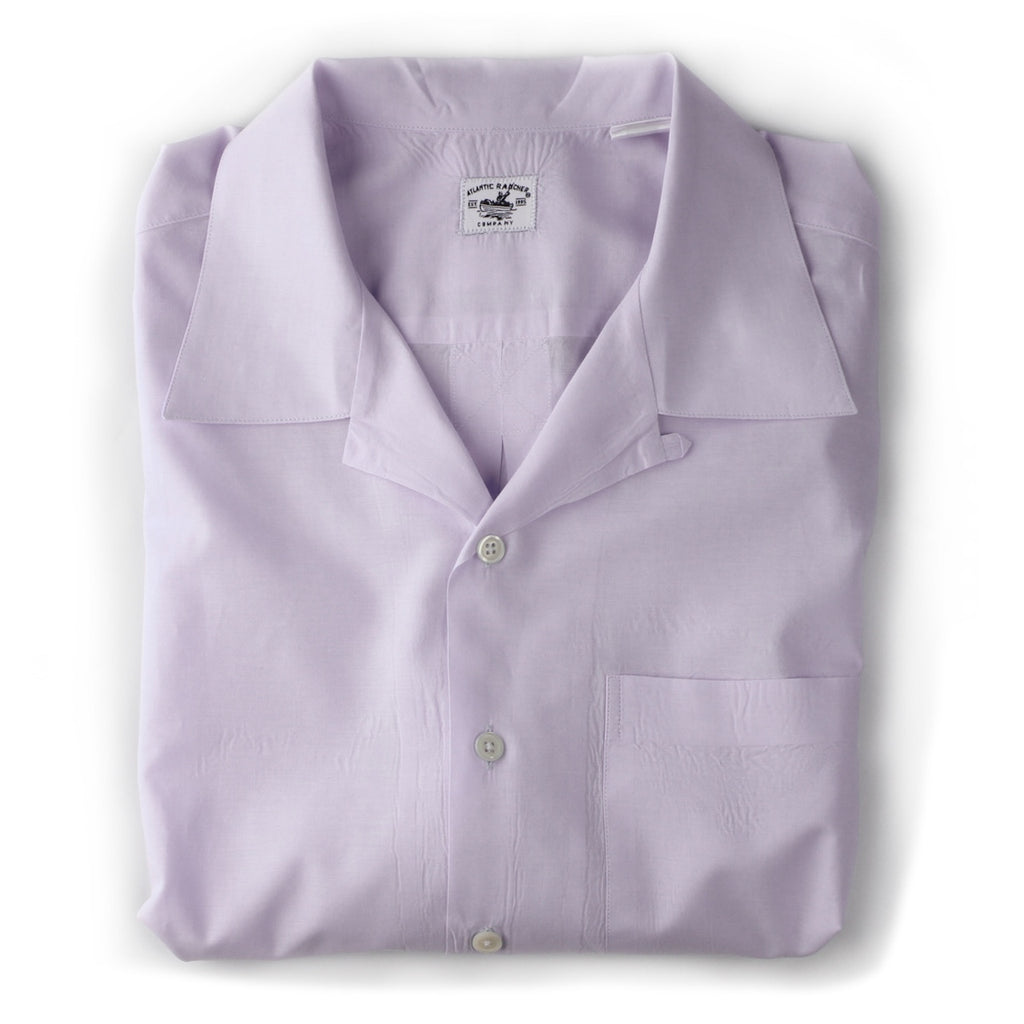 Bimini Short Sleeve Cotton Shirt- Solids Bimini Shirts Atlantic Rancher Company Lavender M 