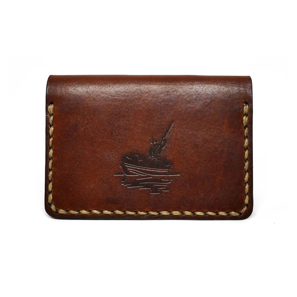 Atlantic Rancher Leather Card Case Leather Goods Atlantic Rancher Company Chestnut  