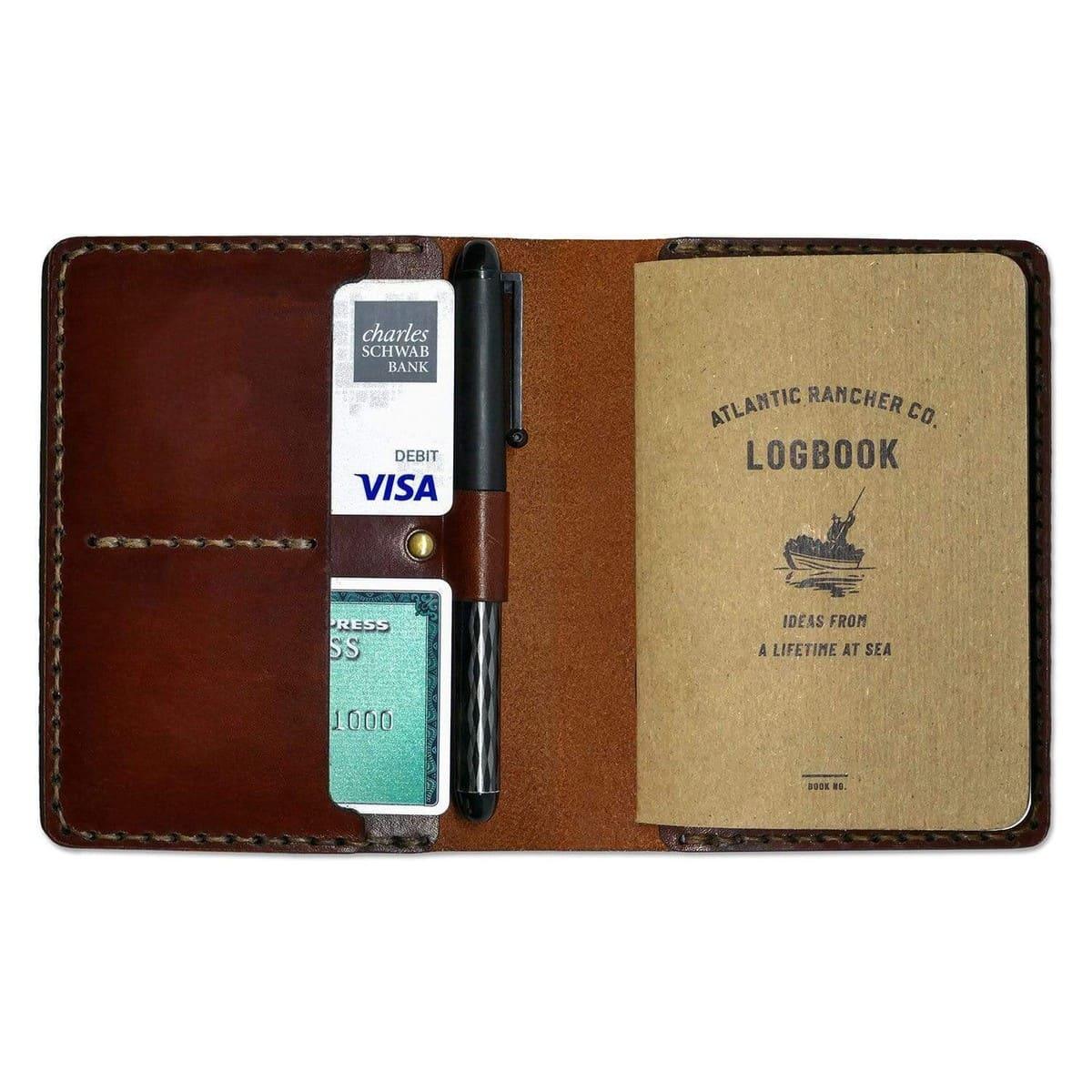 Atlantic Rancher Leather Logbook Case Leather Goods Atlantic Rancher Company Brown