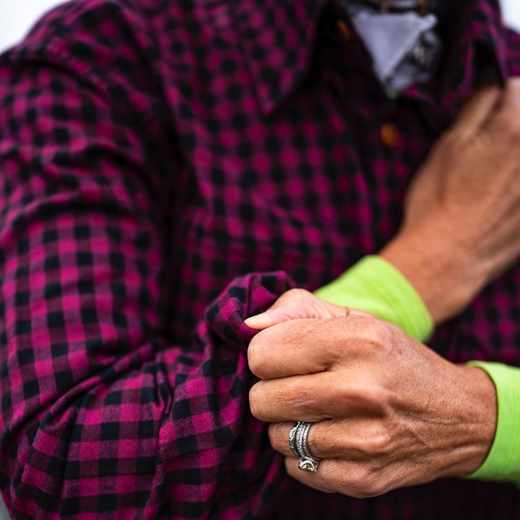 Bayman's Flannel Button-Down Collar Shirt - Purple Check. Final Sale - no exchanges, no returns Shirts Atlantic Rancher Company