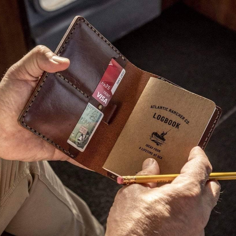 Leather Passport Case Handsewn in USA Leather Goods Atlantic Rancher Company