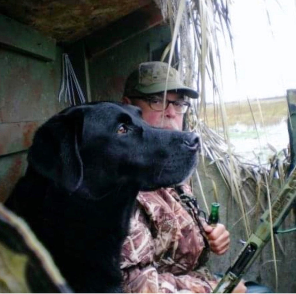 Marley and ME in the duck blind watching for ducks