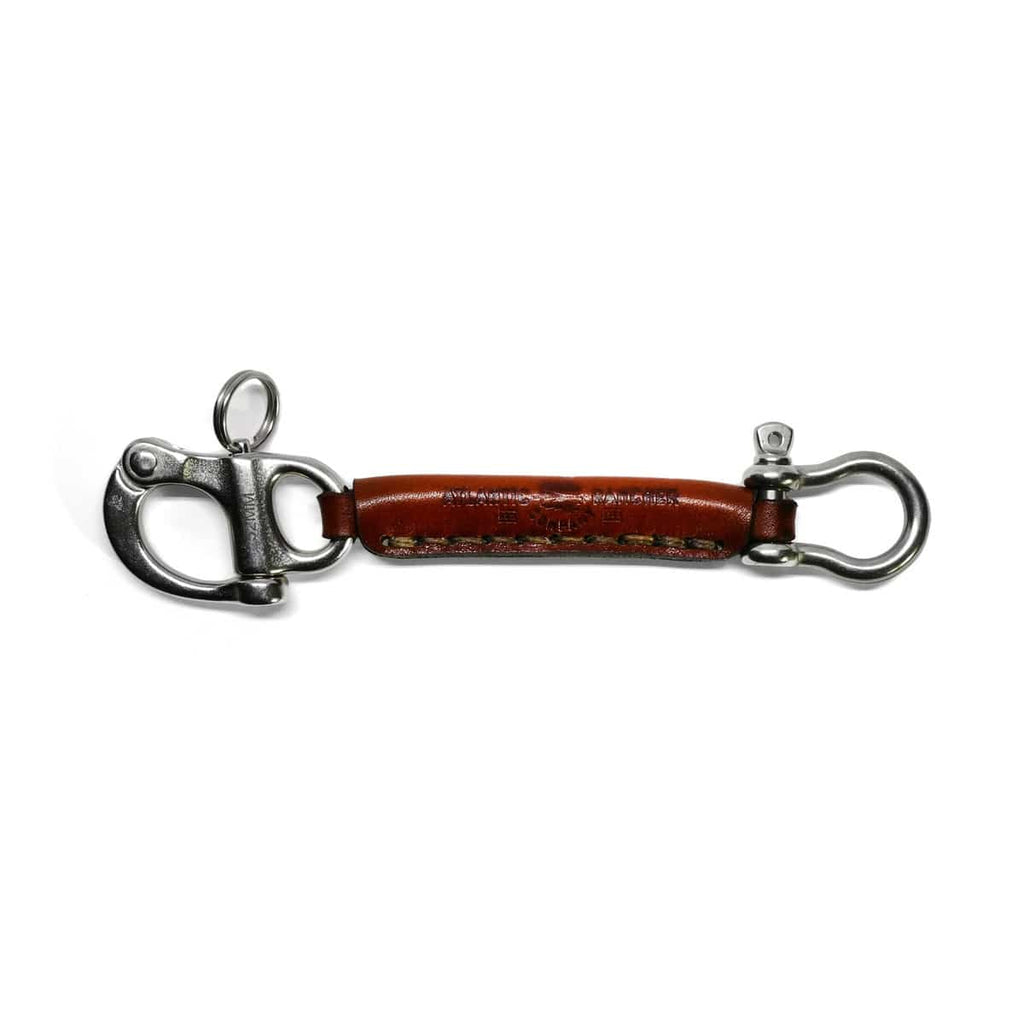 Dockmaster’s Leather Key Chain Gear and Tools Atlantic Rancher Company Chestnut  