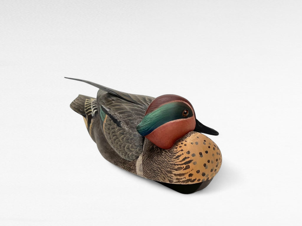 Preening Duck Decoy, Green-winged Teal Drake Hunting & Wildlife Decoys Atlantic Rancher Company