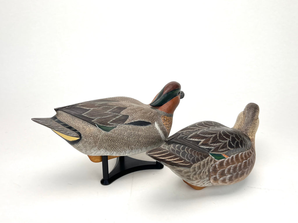 Green-winged Teal Duck Decoys, Pair - Jay Polite, New Castle, DE Hunting & Wildlife Decoys Atlantic Rancher Company   