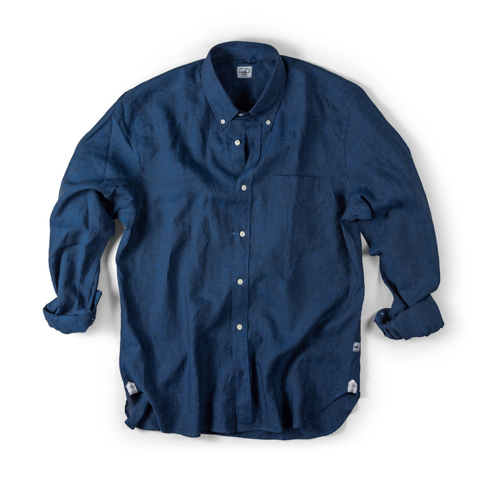 Captain's Button-down Collar Linen Shirt Shirts Atlantic Rancher Company   