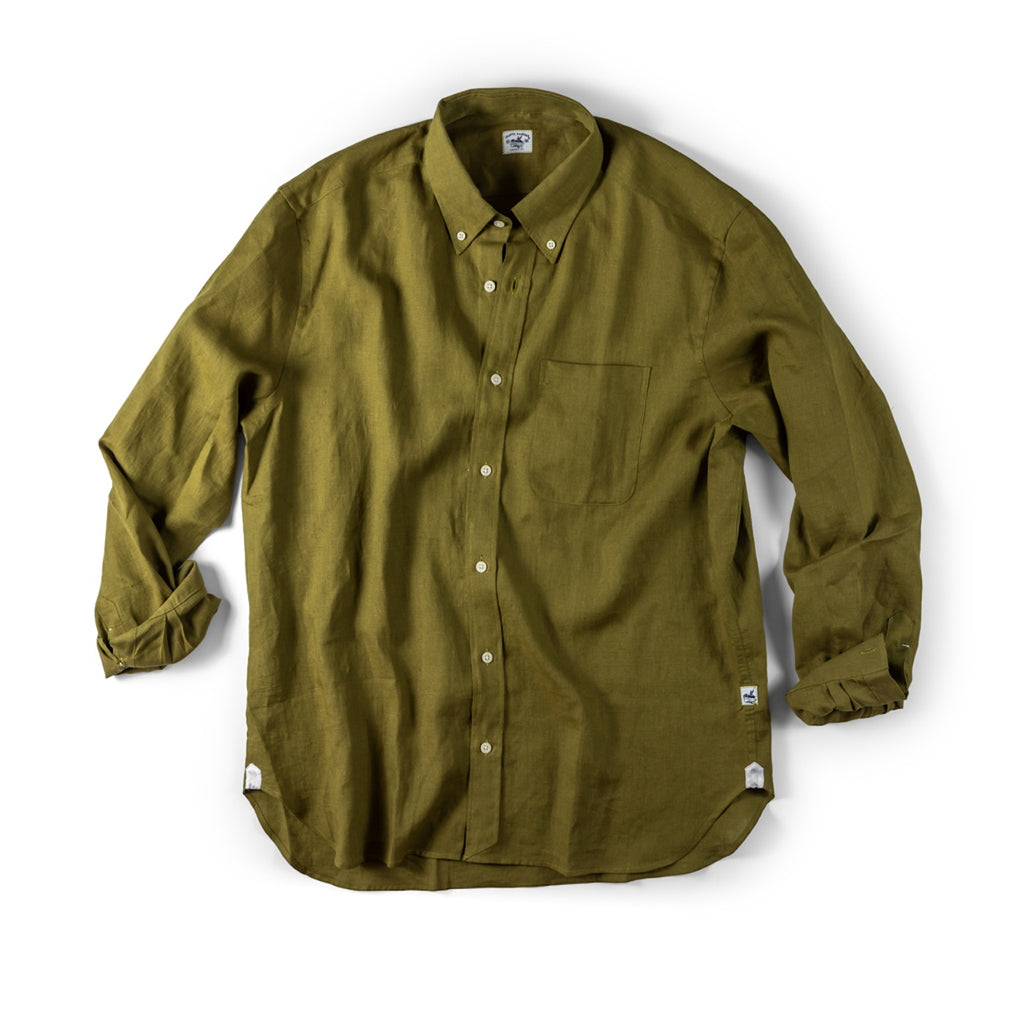 Captain's Button-down Collar Linen Shirt Shirts Atlantic Rancher Company   